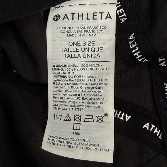 Athleta Black Nylon Adjustable Strap Baseball Cap - Picture 4 of 6